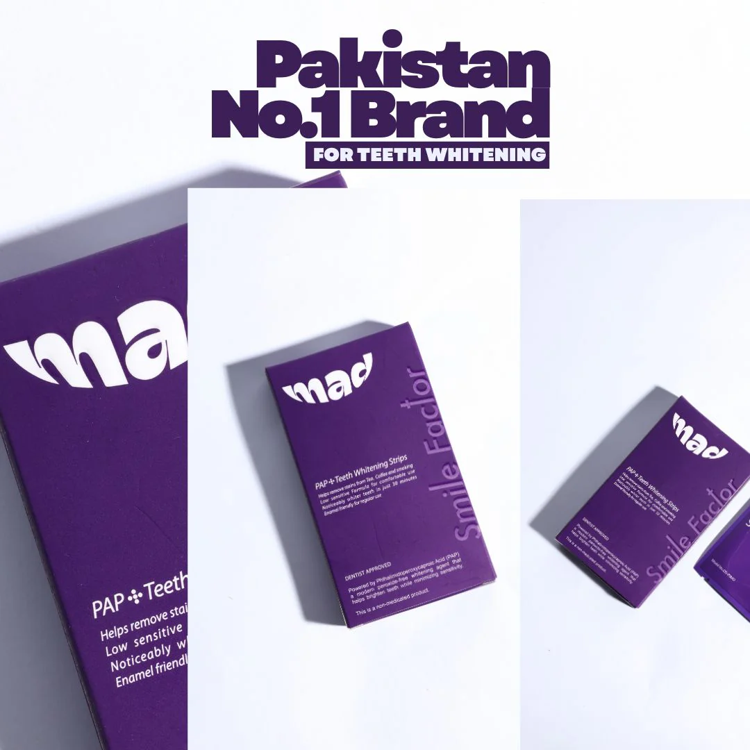 MAD PAP+ Purple Teeth Whitening Strips – Peroxide-Free | Remove Stains in 30 Minutes - Image 3