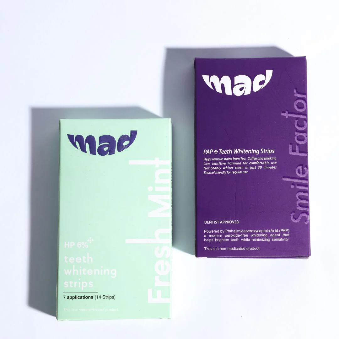 MAD PAP+ Purple Teeth Whitening Strips + Pro White Strips – 6% HP Advanced Whitening - Image 3